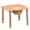Holz runden Tisch für Kinder (orange Arbeitsplatte)