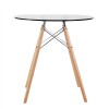Table Eames glass D80, height 75cm