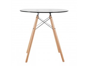 Table Eames glass D80, height 75cm