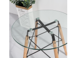 Table Eames glass D80, height 75cm