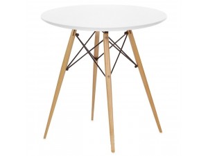 Tischturm Holz weiß D60, Höhe 74cm