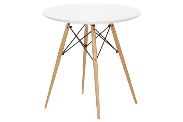 Стіл Tower Wood білий D60, висота 74см