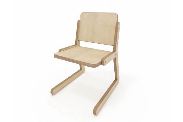 Children's chair "Lines 1" (natural wood)