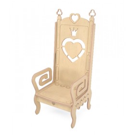 Krzesło dziecięce Tron (naturalne drewno)