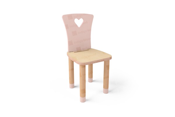 Стілець дитячий регульований Heart pink