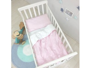 Змінний комплект постільної білизни в дитяче ліжечко рожевий