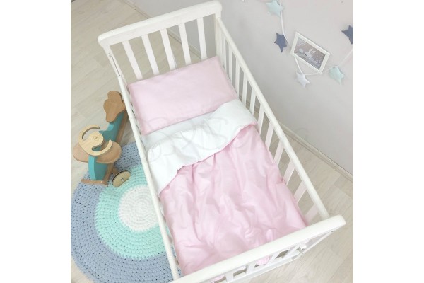 Змінний комплект постільної білизни в дитяче ліжечко рожевий