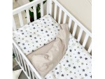 Changeable set in a baby bed Stars beige