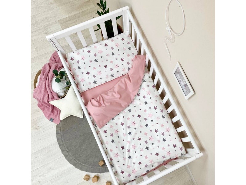 Changeable set in a baby bed Stars powder
