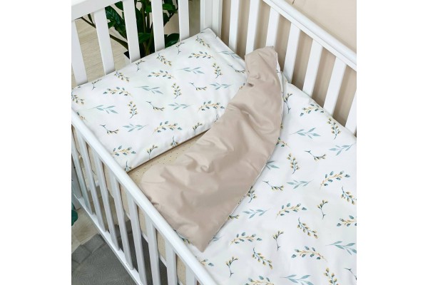 Змінний комплект в дитяче ліжечко Гілочки м'ята