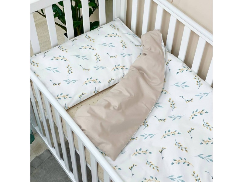 Змінний комплект в дитяче ліжечко Гілочки м'ята