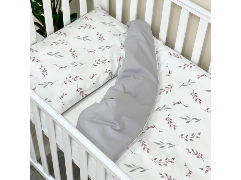 Змінний комплект в дитяче ліжечко Гілочки пудра