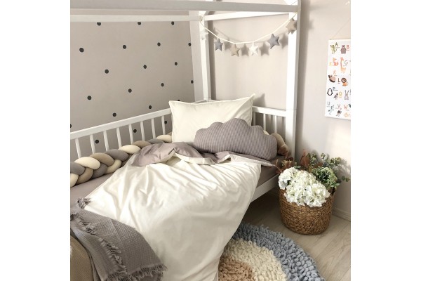 Змінний комплект постільної білизни підлітковий бєж/молоко