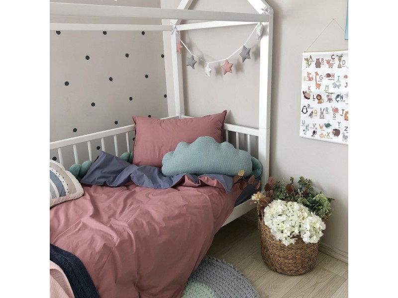 Pościel wymienna młodzieżowa jagoda / jeans