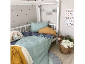 Pościel wymienna dla nastolatków mięta / jeans