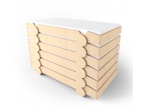 Bett Kinderschreibmaschine Naturholz