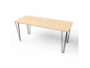 Tisch rechteckig mit Metallbeinen