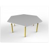Hexagonal adjustable table