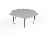 Hexagonal adjustable table