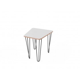 Стіл трапеція малий з покриттям hpl-пластику та чорними металевими ніжками