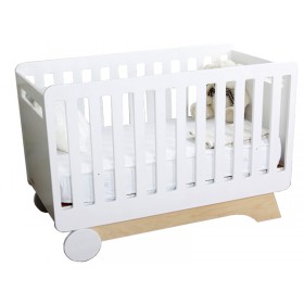 Ліжечко Nova білий/натуральное дерево Ліжечко Nova білий/натуральное дерево