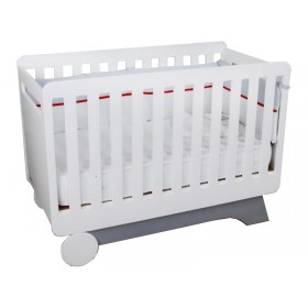 Ліжечко Nova біла/сірий