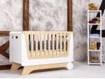 Ліжечко Nova Kit біле/натуральне дерево