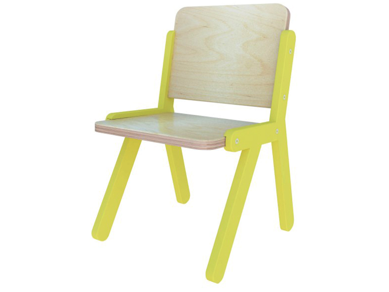 Children's chair "Lines 2" (yellow)