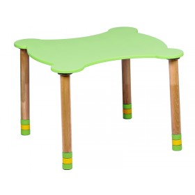 Kids wooden table figured (green worktop)