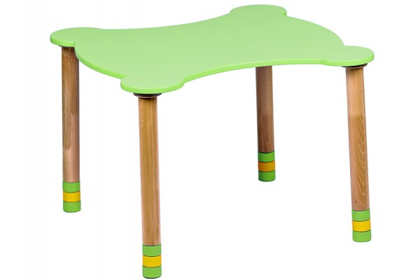 Stół dzięciecy drewniany dekoracyjny (zielony)