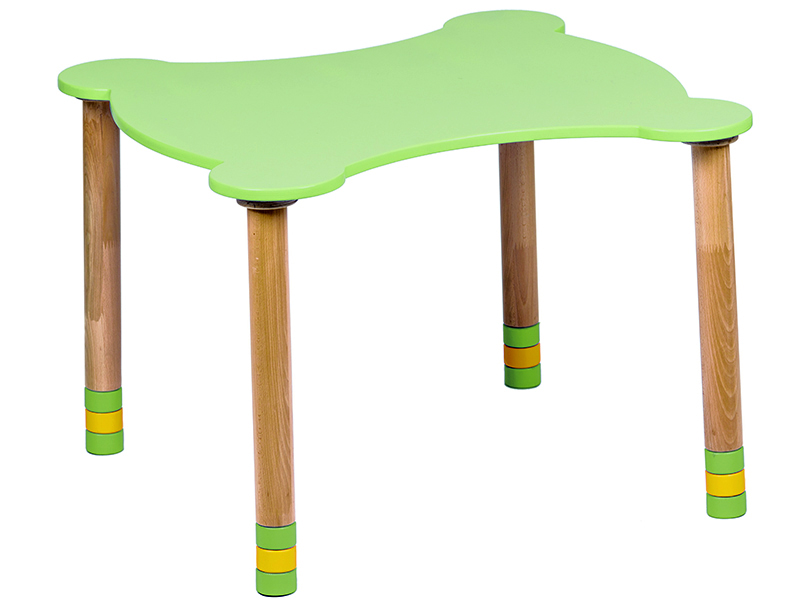 Kids wooden table figured (green worktop)