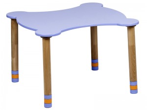 Kids wooden table figured (blue worktop) Kids wooden table figured (blue worktop)