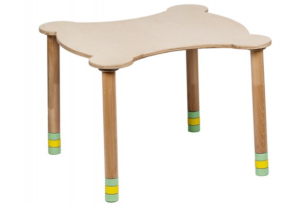 Stół dzięciecy drewniany dekoracyjny (zielony/drewno naturalne) Stół dzięciecy drewniany dekoracyjny (zielony/drewno naturalne)
