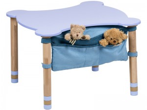 Kids wooden table figured (blue worktop) Kids wooden table figured (blue worktop)