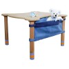 Stół dzięciecy drewniany dekoracyjny z kieszenią (indygo/drewno naturalne) Stół dzięciecy drewniany dekoracyjny z kieszenią (indygo/drewno naturalne)