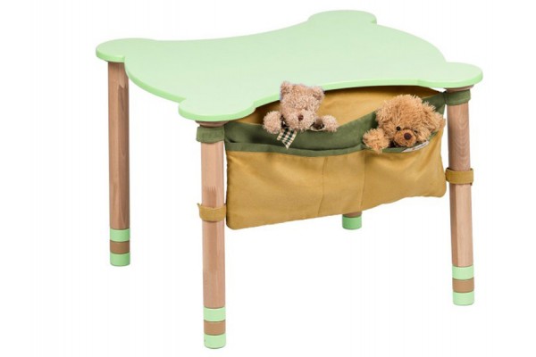 Kids wooden table figured (green worktop) Kids wooden table figured (green worktop)