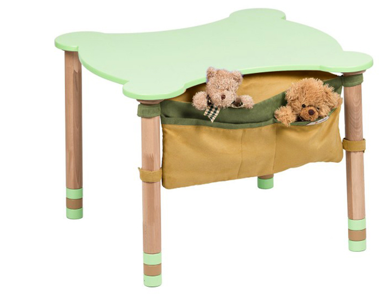 Kids wooden table figured (green worktop) Kids wooden table figured (green worktop)
