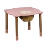 Holz runden Tisch für Kinder (rosa Arbeitsplatte)