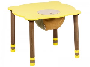 Стіл круглий жовтий
