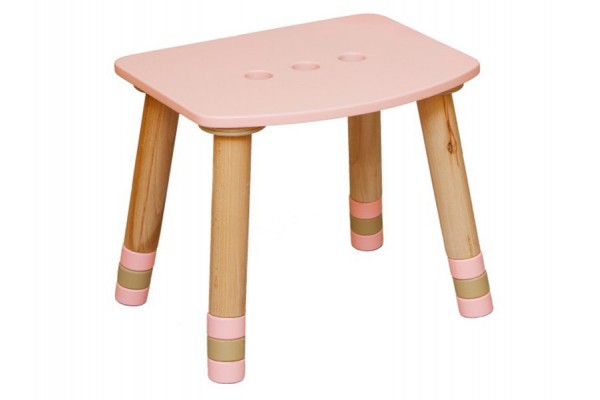 Taboret dziecięcy (różowy)