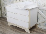 Комод з пеленальним столиком Nova дерево/білий Комод з пеленальним столиком Nova дерево/білий