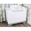 Комод з пеленальним столиком Nova сірий/білий