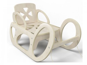 Sanki "The Sani" (naturalne drewno)